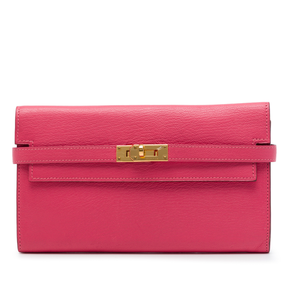 Pre-Loved Hermes Chevre Mysore Kelly Longue Wallet
